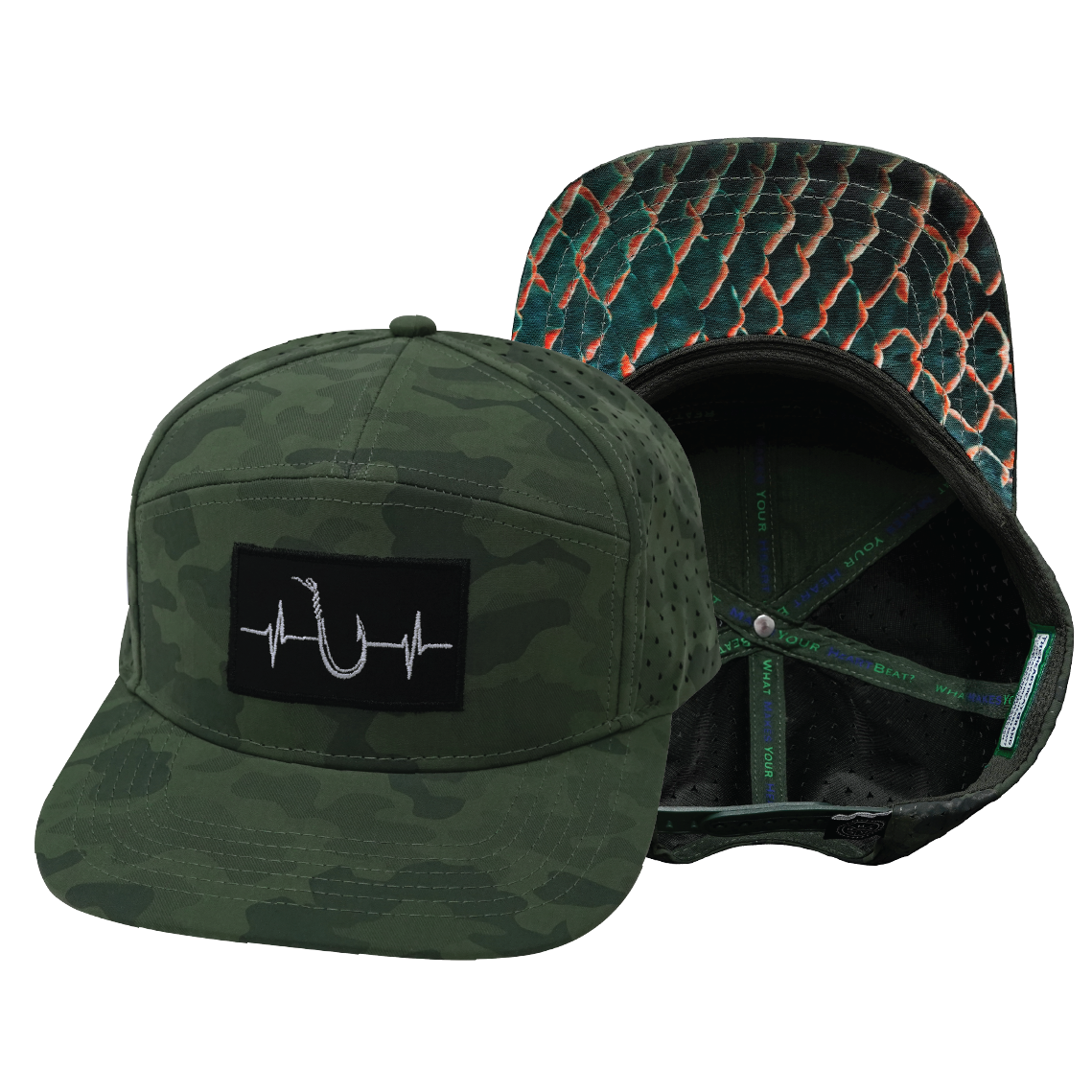 Fishing - 7 Panel - Soft Teal Camo (Unisex)