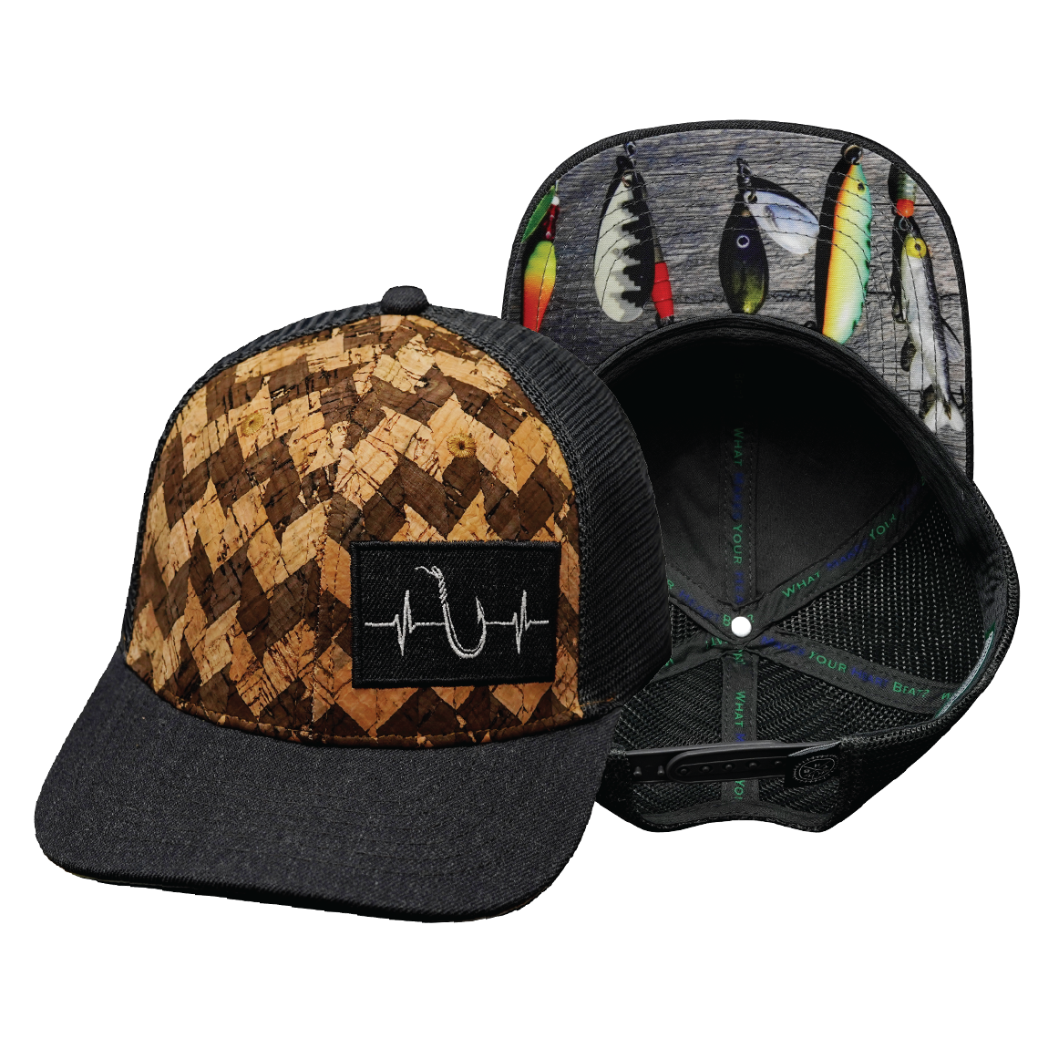 Fishing - 6 Panel - Cork - Charcoal Gray (Unisex)