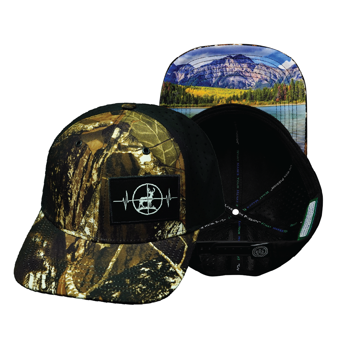 Hunting - 6 Panel - Natural Tree Camo / Black (Unisex)
