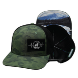 Hunting - 6 Panel - Soft Teal Camo / Black (Unisex)