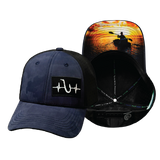 Fishing - 6 Panel - Shallow Fit - Pony Tail - Soft Navy Camo / Black (Unisex)