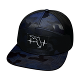 Florida - 7 Panel - Navy Camo / Black - Laser Mesh (Unisex)