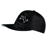 **YOUTH** Florida - 6 Panel - Black Camo / Black - Trucker Mesh (Unisex)
