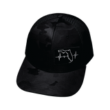 **YOUTH** Florida - 6 Panel - Black Camo / Black - Trucker Mesh (Unisex)
