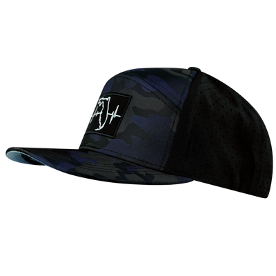 Florida - 7 Panel - Navy Camo / Black - Laser Mesh (Unisex)