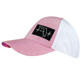 Florida - 6 Panel - Shallow Fit - Pony Tail - Pink / White - Laser Mesh (Unisex)