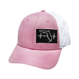 Florida - 6 Panel - Shallow Fit - Pony Tail - Pink / White - Laser Mesh (Unisex)
