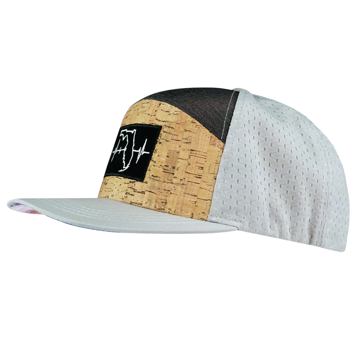 **YOUTH** Florida  - 7 Panel - Cork - Gray / Charcoal - Jersey Mesh (Unisex)