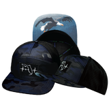 Florida - 7 Panel - Navy Camo / Black - Laser Mesh (Unisex)