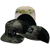 Florida - 7 Panel - Green Camo / Black - Jersey Mesh (Unisex)
