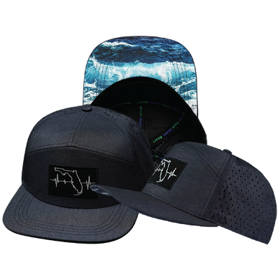 Florida - 7 Panel - Ocean Blue - Laser Mesh (Unisex)