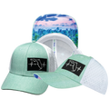 Florida - 6 Panel - Shallow Fit - Pony Tail - Teal / White - Laser Mesh (Unisex)