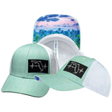 Florida - 6 Panel - Shallow Fit - Pony Tail - Teal / White - Laser Mesh (Unisex)