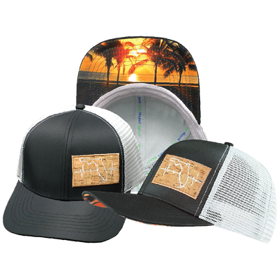 Florida - 6 Panel - Black / Gray - Trucker Mesh (Unisex)