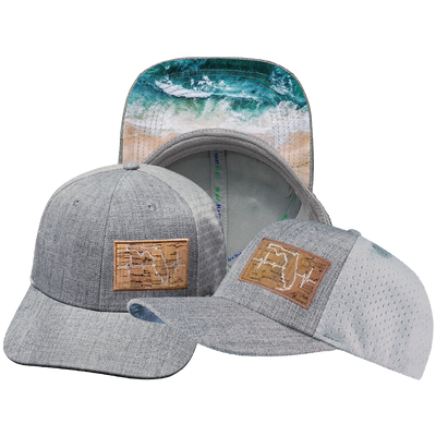 Florida - 6 Panel - Heather Gray / Gray - Jersey Mesh (Unisex)
