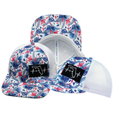 Florida - 6 Panel - Floral / White - Trucker Mesh (Unisex)