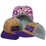 Florida - 6 Panel - Cork - Purple / Gray - Trucker Mesh (Unisex)