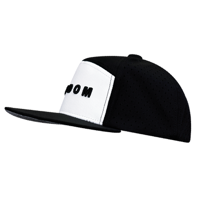 FREEDOM Hat - 7 Panel - Black / White - Laser Mesh - Proceeds go to TPUSA
