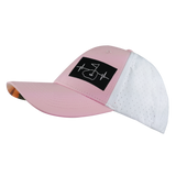 Golf - 6 Panel - Shallow Fit - Pony Tail - Light Pink / White - Laser Mesh (Unisex)
