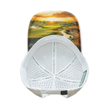 Golf - 6 Panel - Shallow Fit - Pony Tail - Light Pink / White - Laser Mesh (Unisex)