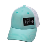 Golf - 6 Panel - Shallow Fit - Pony Tail - Mint Green / White - Laser Mesh (Unisex)