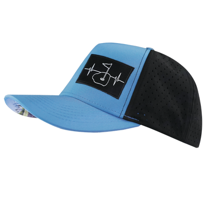 Golf - 5 Panel - Structured - Slate Blue / Black - Laser Mesh (Unisex)