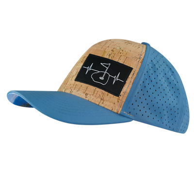 Golf - 6 Panel - Cork - Slate Blue - Laser Mesh (Unisex)