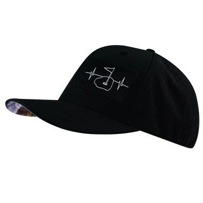 Golf - 6 Panel - Black - Laser Mesh (Unisex)