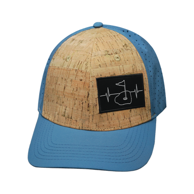 Golf - 6 Panel - Cork - Slate Blue - Laser Mesh (Unisex)