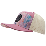 THB - 7 Panel - Geo Mosaic - Pink Peach / Cream - Laser Mesh (Unisex)