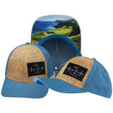 Golf - 6 Panel - Cork - Slate Blue - Laser Mesh (Unisex)