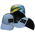 Golf - 6 Panel - Shallow Fit - Pony Tail - Baby Blue / Black - Laser Mesh (Unisex)