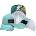 Golf - 6 Panel - Shallow Fit - Pony Tail - Mint Green / White - Laser Mesh (Unisex)