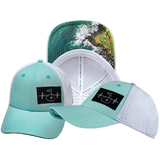 Golf - 6 Panel - Shallow Fit - Pony Tail - Mint Green / White - Laser Mesh (Unisex)