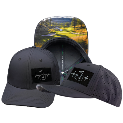 Golf - 6 Panel - Charcoal - Laser Mesh (Unisex)