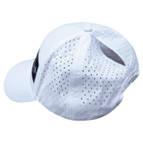Golf - 6 Panel - Shallow Fit - Pony Tail - White - Laser Mesh (Unisex)