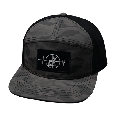Hunting - 7 Panel - Soft Mocha Camo / Black - Laser Mesh (Unisex)