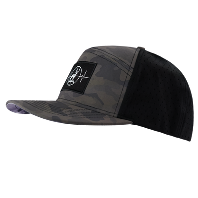 Hunting - 7 Panel - Soft Mocha Camo / Black - Laser Mesh (Unisex)