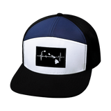 Hawaii - 7 Panel - Black / White / Navy - Laser Mesh (Unisex)
