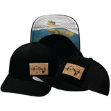 Hawaii - 6 Panel - Black - Trucker Mesh (Unisex)
