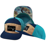 Hawaii - 7 Panel - Cork - Navy / Teal - Laser Mesh (Unisex)