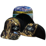 Hunting - 6 Panel - Natural Tree Camo / Black - Laser Mesh (Unisex)
