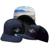 Hunting - 6 Panel - Soft Blue Camo / Black - Laser Mesh (Unisex)