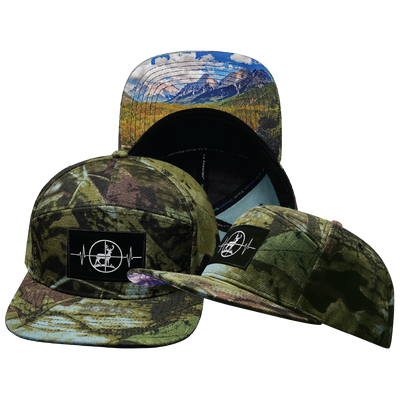 Hunting - 7 Panel - Green Tree Camo - Fabric Back (Unisex)