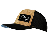 Hawaii - 6 Panel - Cork - Black - Trucker Mesh (Unisex)