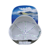 Hawaii - 7 Panel - White Camo - Laser Mesh (Unisex)