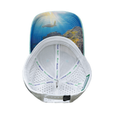 Hawaii - 6 Panel - Shallow Fit - Pony Tail - Teal / White - Laser Mesh (Unisex)