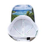 Hawaii - 6 Panel - Shallow Fit - Pony Tail - Light Blue / White - Laser Mesh (Unisex)
