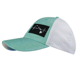 Hawaii - 6 Panel - Shallow Fit - Pony Tail - Teal / White - Laser Mesh (Unisex)
