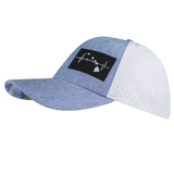 Hawaii - 6 Panel - Shallow Fit - Pony Tail - Light Blue / White - Laser Mesh (Unisex)